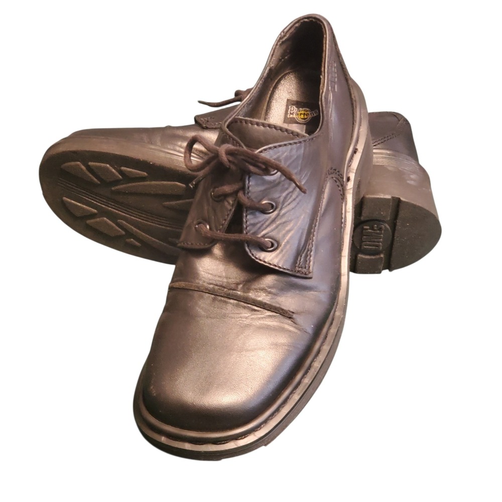 Dr. Martens 9264 Air Cushioned Sole Womens Shoes Black Leather Size 6 ENGLAND